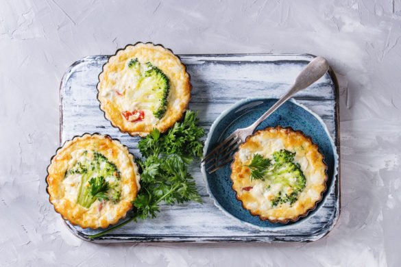 mini vegetable quiche