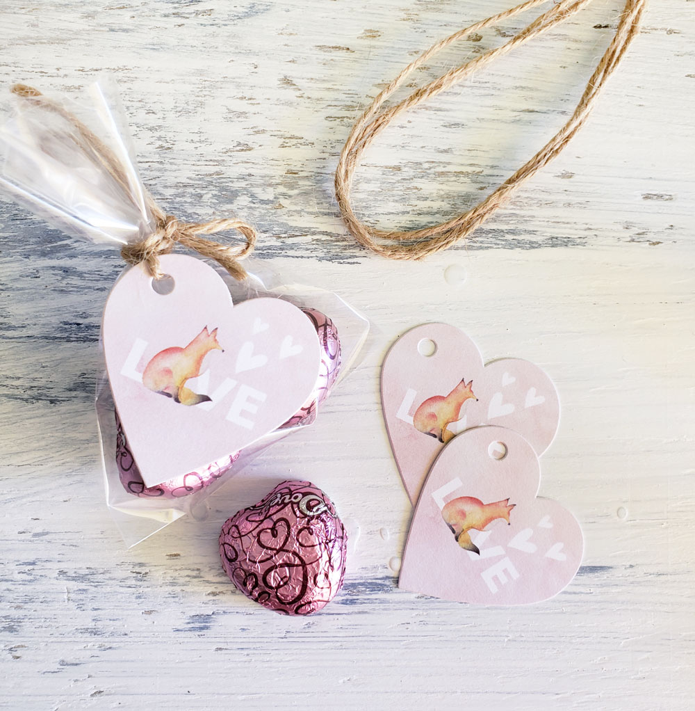 Make your own children's classroom valentines with my tags and some heart shaped chocolates. 