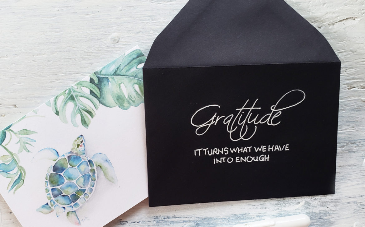 DIY Instant Hand Lettering Envelopes