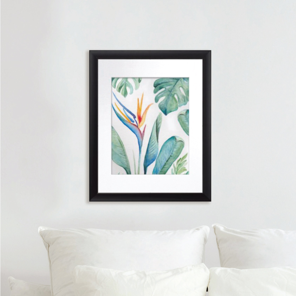 decorating small spaces tropical bird of paradise prints