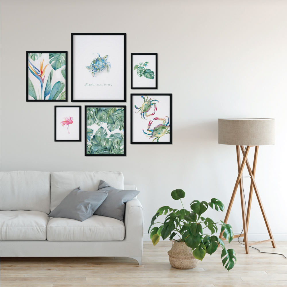 decorating small spaces tropical gallery wall