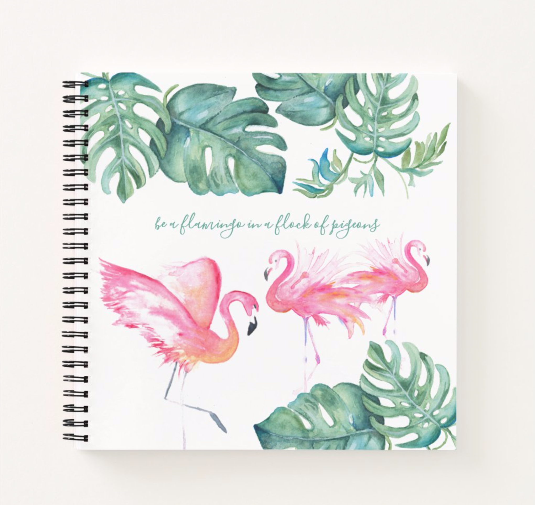 Shop my Watercolor Blue CPink Flamingo notebook at Do Tell A Belle on Zazzle