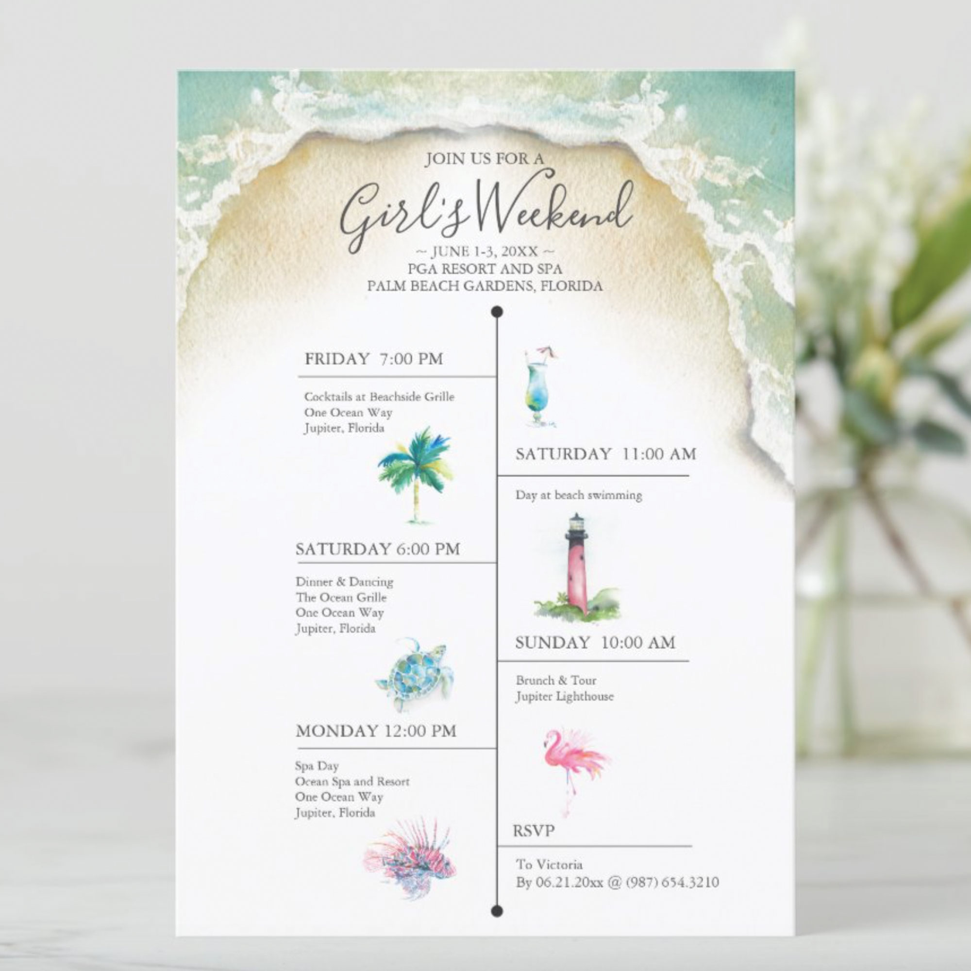 Florida Weekend Timeline Destination Wedding by Victoria Grigaliunas