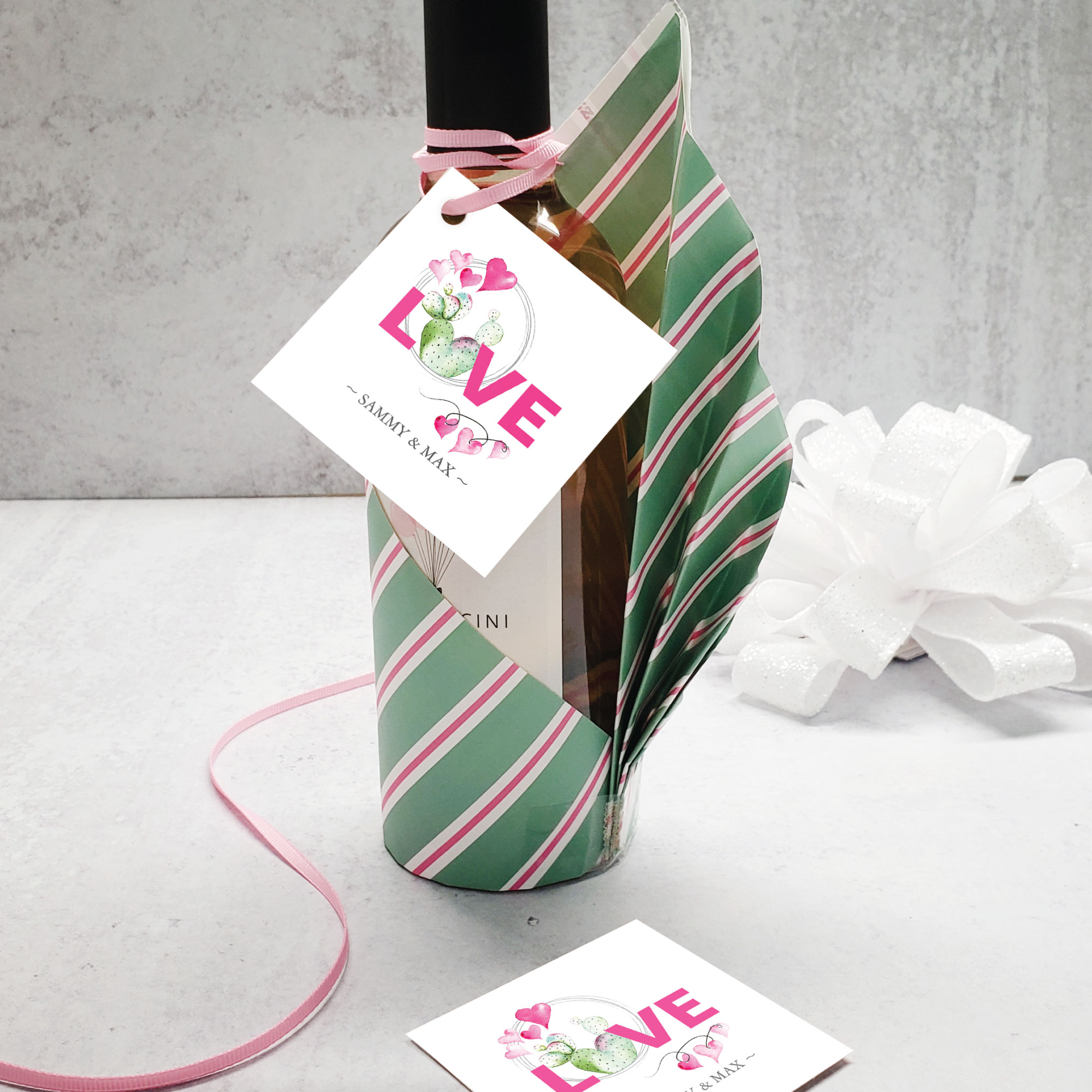 Wine and Whine Gift with Sock Gift-Wrapping and Printable - One Dog Woof
