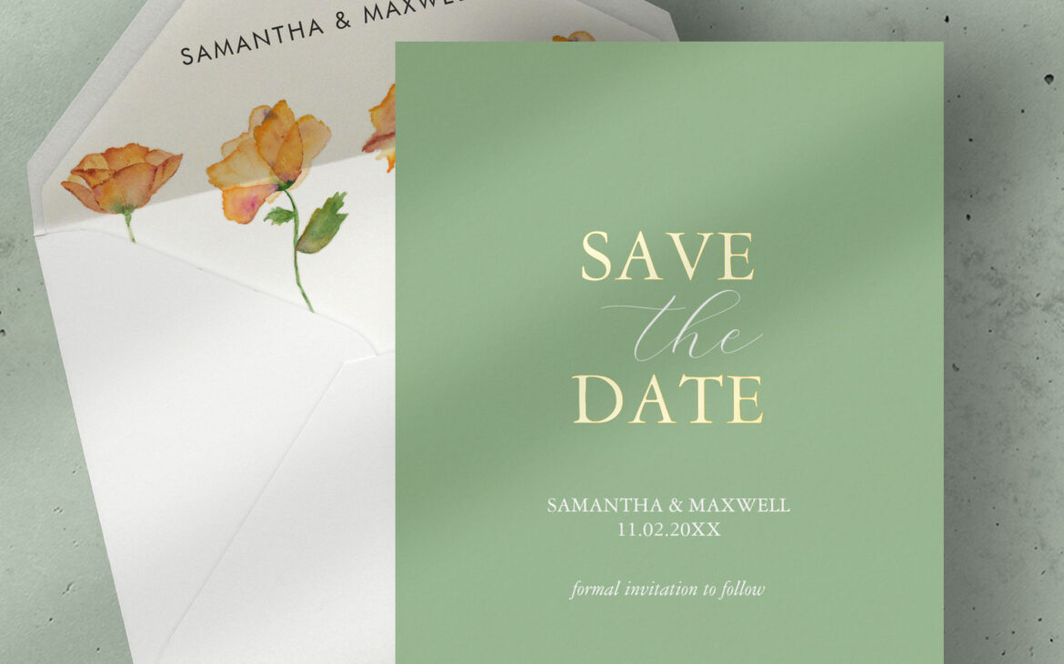 Floral Wedding Invitation Suites: Part 3 – Captivating Orange Poppies