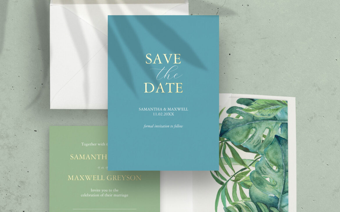 Beach Wedding Stationery Suite Part 1: Tropical Beach