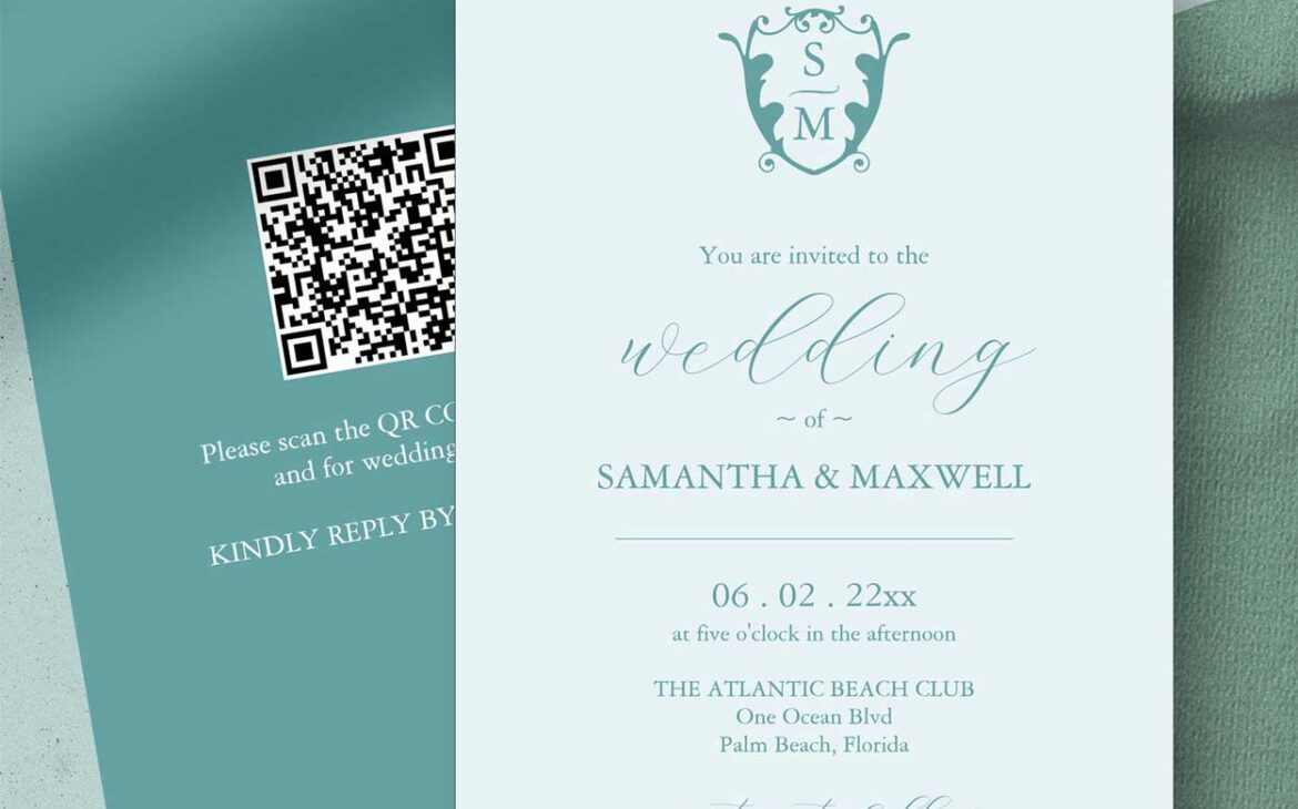 Customizable Wedding Invitations with Monogram