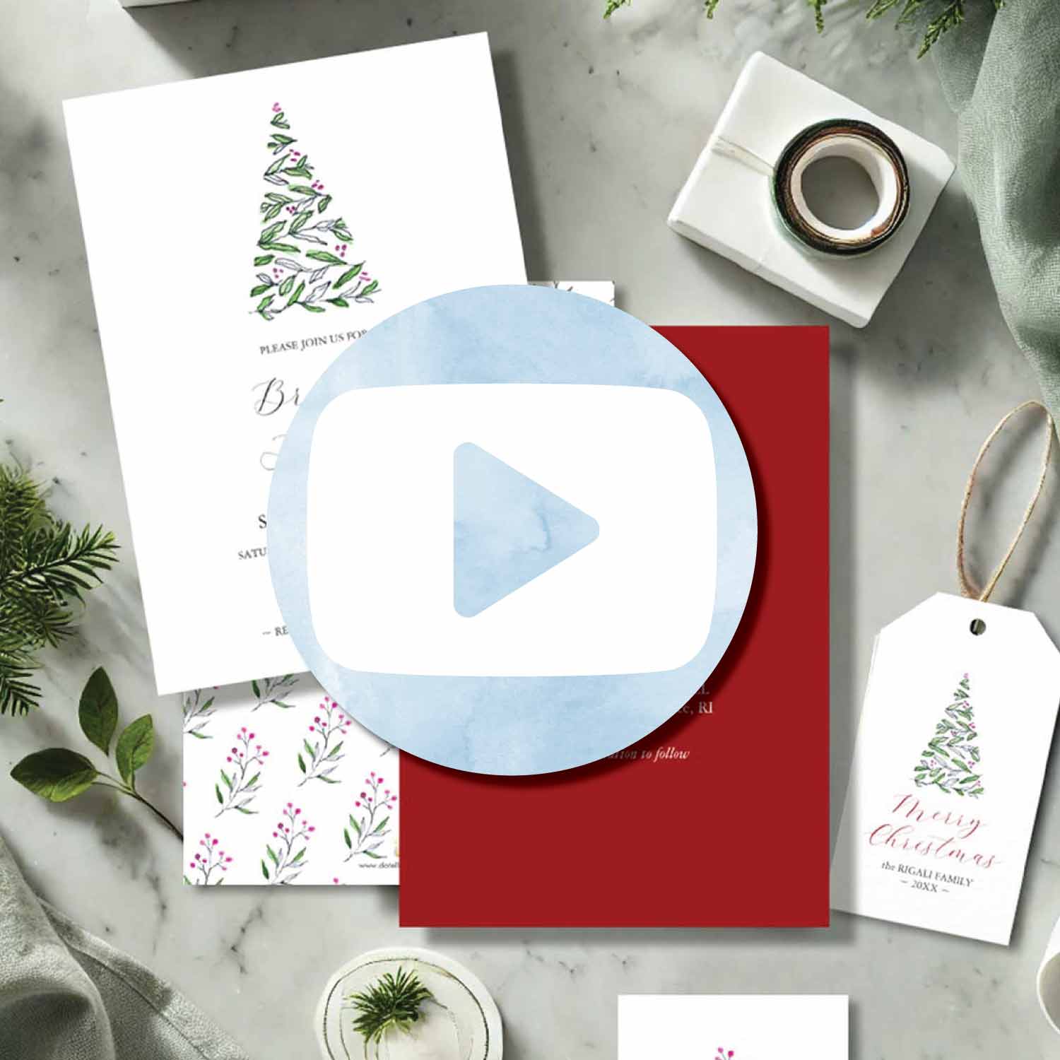 Click to watch our Playlist on YouTube featuring our latest hand drawn wedding invitations.