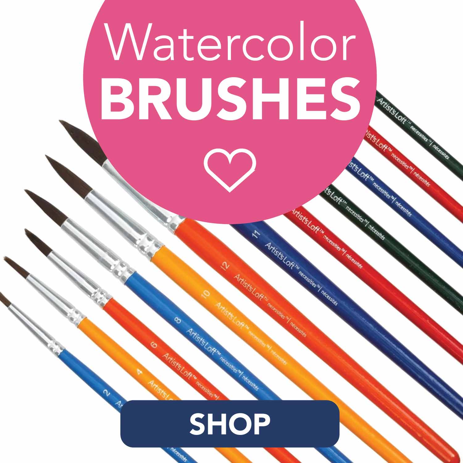 Click to shop watercolor brushes on Amazon