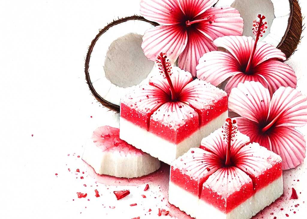 Hibiscus coconut squares recipe