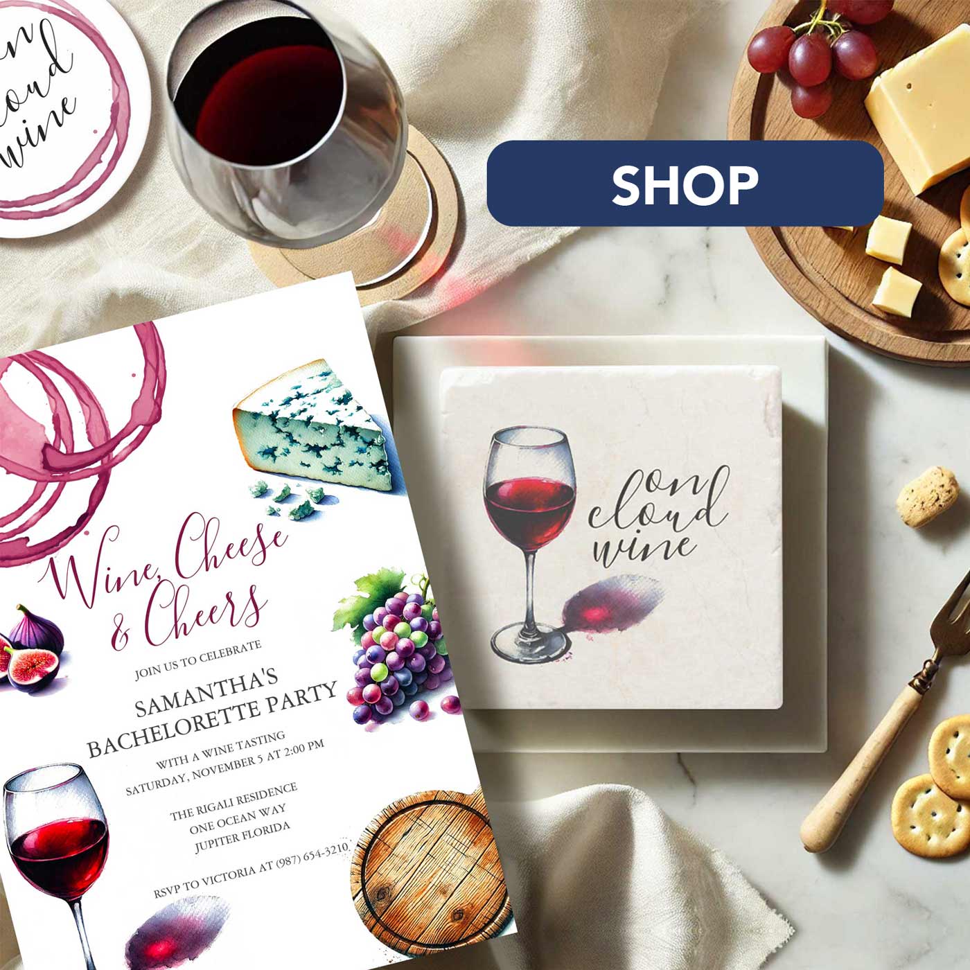 bachelorette party ideas features a wine theme by Do Tell A Belle. Click to shop