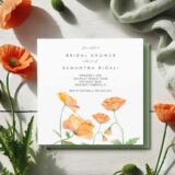 Bridal Shower Themes: Love Is In Bloom with Orange Poppy Flowers