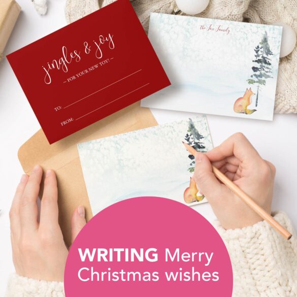 writing merry Christmas wishes for friends. 3 examples.