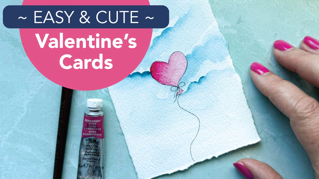 Tap on the image to watch the video tutorial for handmade valentines cards on YouTube.